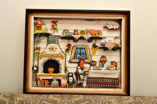 Panel para pared de barro artesanal elemento decorativo regalo original - MADEheart.com