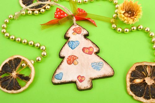 Colgante decorativo decoración navideña para casa hecha a mano regalo original - MADEheart.com