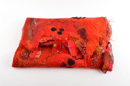 Roter Damen Schal handmade warmer Schal Halstuch Damen tolles Frauen Accessoire - MADEheart.com