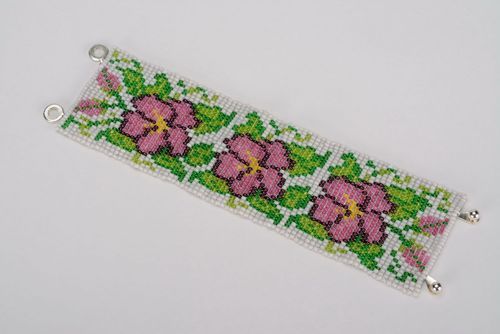 Bracelet made of beads Violets - MADEheart.com