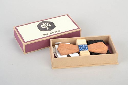 Gravata-borboleta de madeira feita à mão acessórios para homens  - MADEheart.com