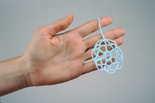 Décoration du sapin de Noël en coton Flocon de neige  - MADEheart.com