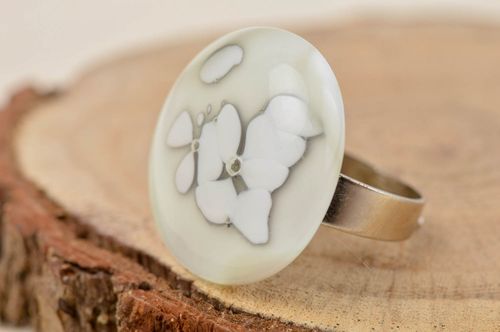 Stylish handmade glass ring accessories for girls handmade jewellery glass art - MADEheart.com