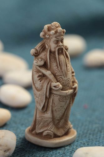 Netsuke figurine interior decor handmade marble figurine polymer resin statuette - MADEheart.com