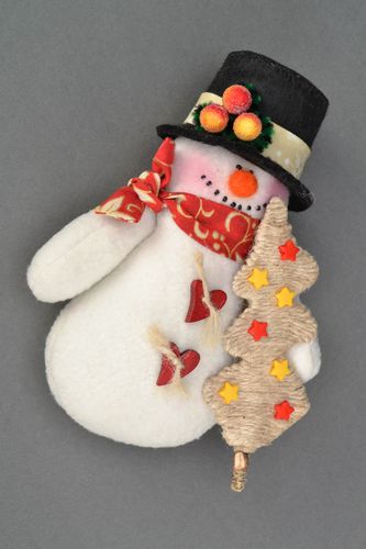 Muñeco de nieve de fieltro y forro polar  - MADEheart.com