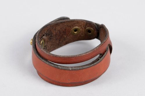 Handmade designer bracelet unusual leather bracelet unisex cute accessory - MADEheart.com