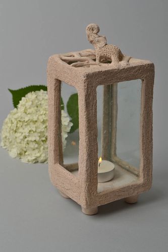 Portavelas de cerámica hecho a mano regalo original sostenedor de velas - MADEheart.com