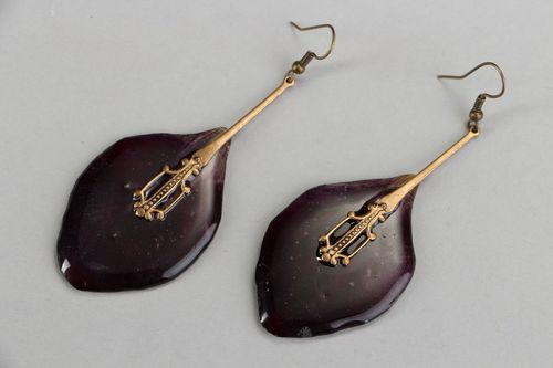 Earrings Black tulip - MADEheart.com