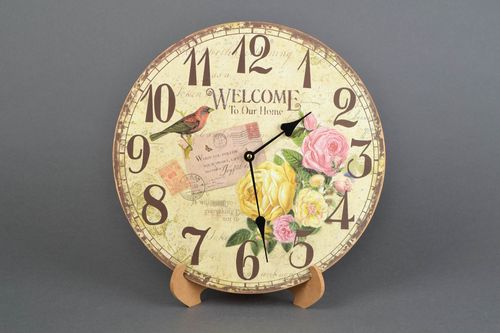 Decoupage wall clock - MADEheart.com