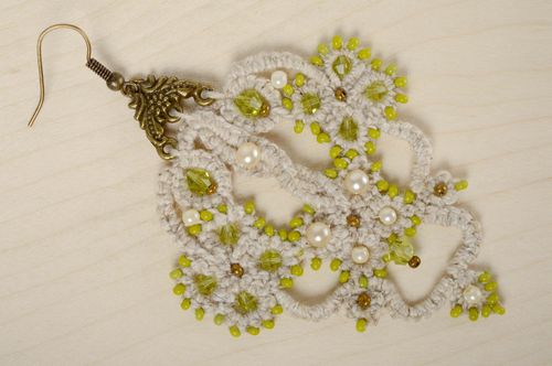 Lacy crochet earrings Orient - MADEheart.com