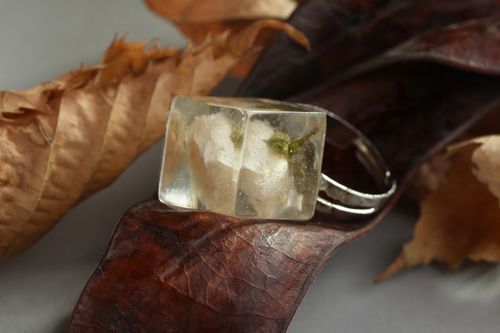 Handmade ring unusual ring designer accessory epoxy jewelry gift for women - MADEheart.com