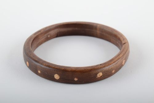 Тонкий браслет из дерева с интарсией - MADEheart.com