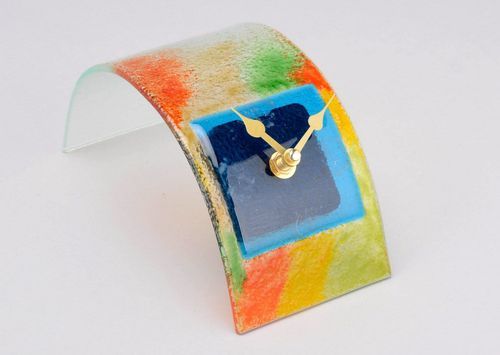 Desktop glass clock Rainbow - MADEheart.com