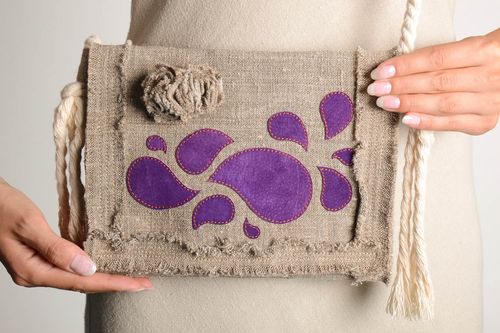 Fabric shoulder bag handmade cotton handbag women accessories fashion bags - MADEheart.com