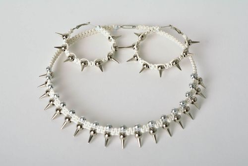 Damen Collier handgemachter Schmuck Schmuck Set Damen Ohrringe stilvoll modisch - MADEheart.com