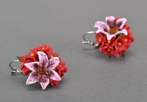 Handmade earrings made from polymer clay - MADEheart.com