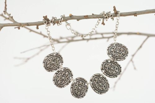 Metal necklace Shield - MADEheart.com