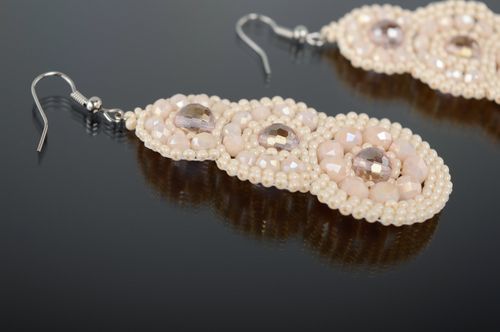 Boucles doreilles faites main en perles de rocailles - MADEheart.com