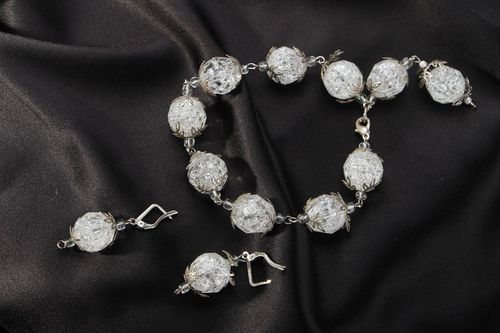 Bracelete e brincos de contas feito à mão  - MADEheart.com