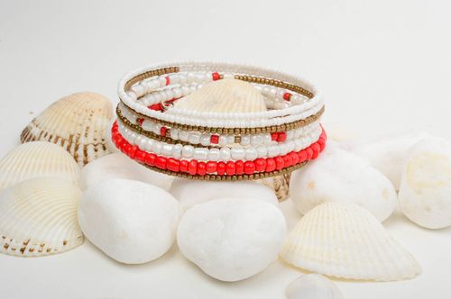 Handmade bracelet beaded bracelet designer accessory unusual gift for girl - MADEheart.com