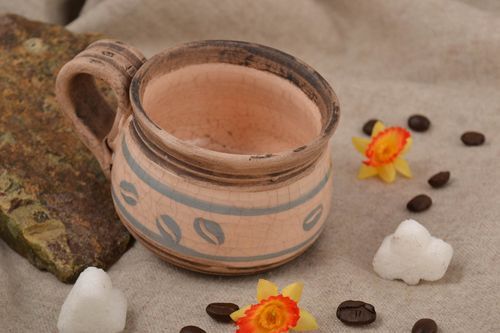 Kaffee Tasse handmade Keramik Geschirr Küchen Zubehör Geschenk für Männer schön - MADEheart.com