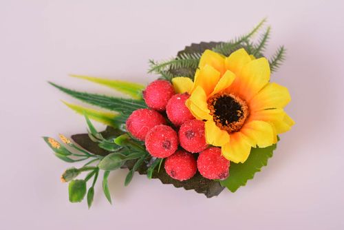 Fashion hair clip handmade hair accessories stylish barrette with flowers - MADEheart.com