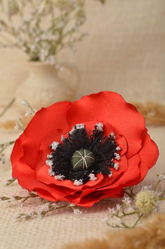 Handmade hair accessories flower brooch designer accessories flower hair clip - MADEheart.com