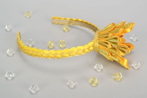 Yellow ribbon headband - MADEheart.com