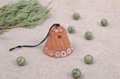 Campanello dautore in ceramica fatto a mano dipinto con colori acrilici - MADEheart.com