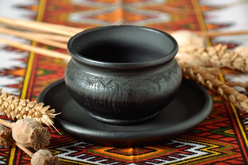 Saleiro e pires de cerâmica - MADEheart.com