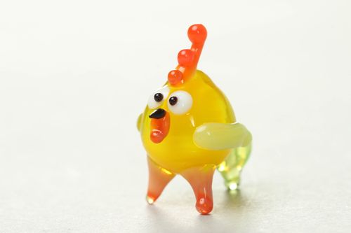 Figura artesanal de vidrio Gallo - MADEheart.com