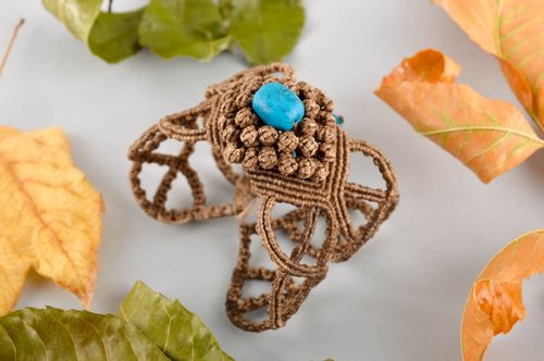 Beautiful handmade macrame bracelet textile wrist bracelet jewelry designs - MADEheart.com