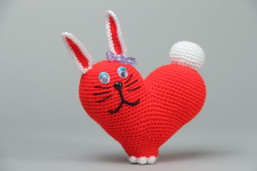 Giocattolo a maglia fatto a mano pupazzo morbido da bambini a uncinetto lepre - MADEheart.com