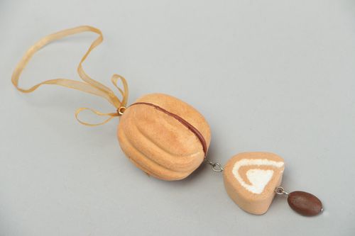 Handmade interior wall hanging plastic charm Cookie Nut for kitchen decoration - MADEheart.com