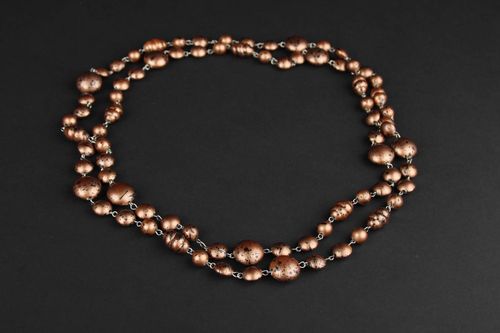 Collar hecho a mano de plástico bisutería de moda original accesorio para mujer - MADEheart.com