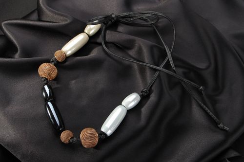 Necklace on leather cord - MADEheart.com