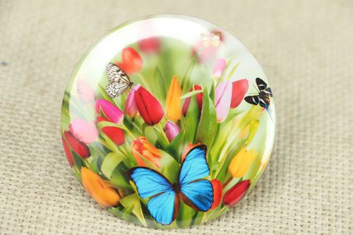Pocket mirror for women with tulips - MADEheart.com