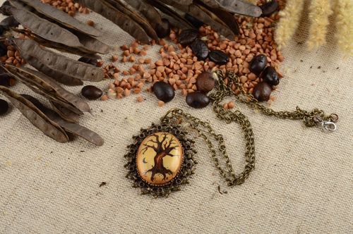 Colgante de arcilla polimérica artesanal bisutería para mujer accesorio de moda - MADEheart.com