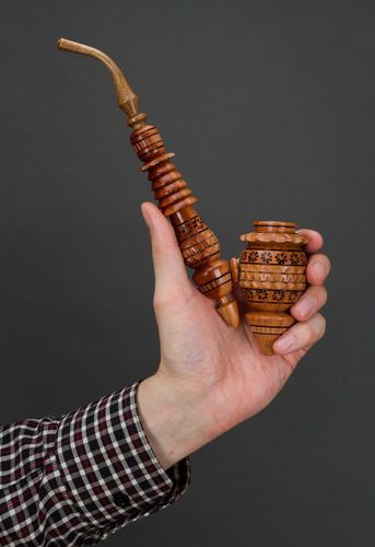 Handmade decorative smoking pipe for decorative use only - MADEheart.com