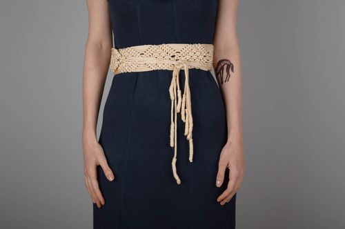 Handmade macrame belt womens belts women accessories designer accessories - MADEheart.com