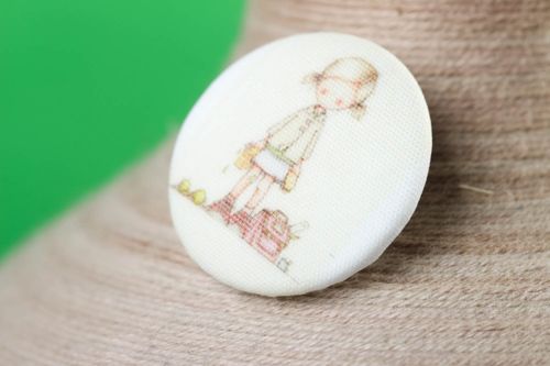 Botón de plástico hecho a mano decorado accesorio para niños regalo original - MADEheart.com