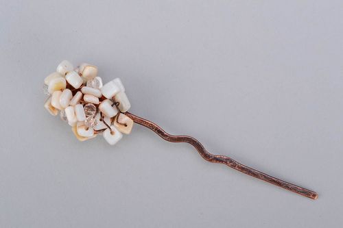 Hairpin with mother-of-pearls - MADEheart.com