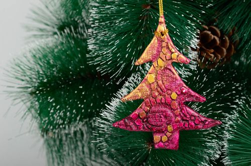 Vintage Christmas tree toys ceramic Christmas decor holiday idea decor use only - MADEheart.com