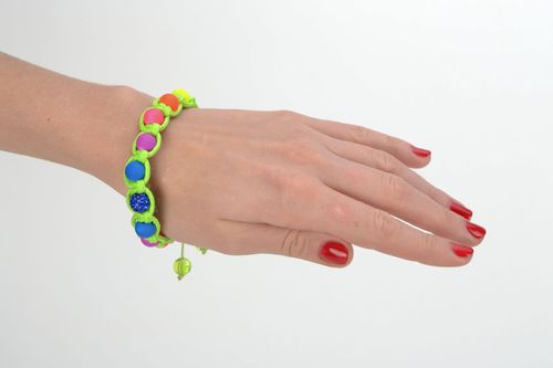 Bracelet en perles fantaisie multicolore fait main - MADEheart.com