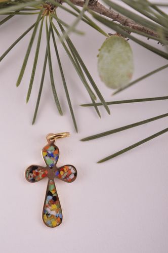 Stylish handmade metal pendant cross jewelers fashion trends gifts for her - MADEheart.com