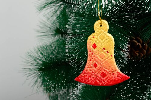 Clay Christmas tree decor handmade clay wall hanging decorative use only - MADEheart.com