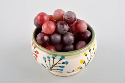 Handmade blumige Keramik Schüssel für Suppe Öko Geschirr Schale aus Ton  - MADEheart.com