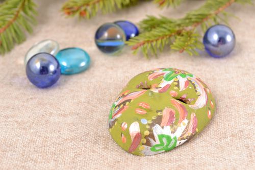 Maschera in ceramica piccola fatta a mano souvenir da parete dipinto originale  - MADEheart.com