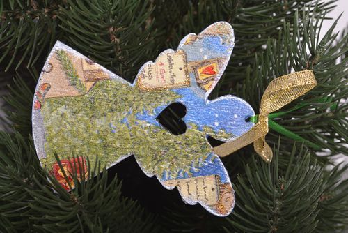 Colgante artesanal para casa decoración de interior de madera regalo original - MADEheart.com