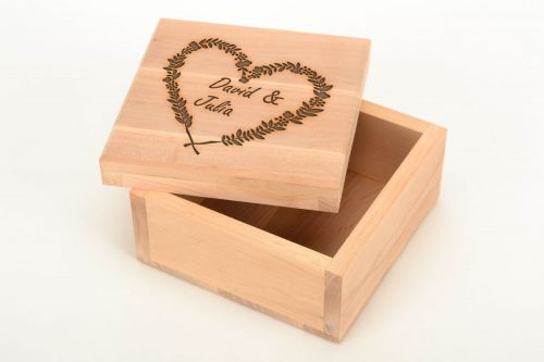 Персонализированный подарок, заготовка для творчества из дерева, шкатулка для украшений - MADEheart.com
